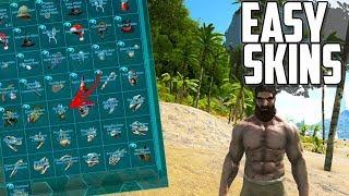 HOW TO GET ALL ARK SKINS IN UNDER 5 MINUTES  ARK SURVIVAL EVOLVED