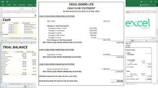 Part2 How to automate Accounting Ledger Trial Balance Income and Balance Sheet Cash Flow  Excel