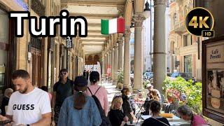 Turin Italy   Walking Tour June 1 2024 City Walk 4K HD