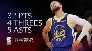 Stephen Curry 32 pts 4 threes 5 asts vs Lakers 2023 PO G6
