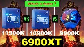 Intel i9 11900k vs 10900k vs 9900k Gaming Benchmark comparison