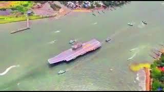 INS Vikrant sea trials Helicopter Landing and take off