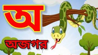 অ আ ই ঈ উ ঊ ঋ ঌ   ক খ গ ঘ ঙ  অয় অজগর আসছে তেড়ে  oi ojogor asche tere  Bangla Alphabets Song