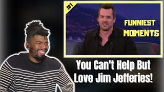 AMERICAN REACTS TO Jim Jefferies Savage Interview Moments Part 1