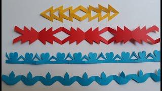 How to Make Easy and Simple Paper Borders-1Paper Chain Cutting Ideas