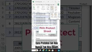 Cara Proteksi Sel Ada rumus tak bisa Diedit #excel #exceltips