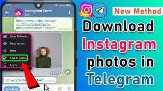 How to Download Instagram photos in Telegram 2024  Quick & Easy 