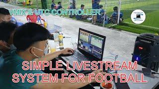 How to setup the Simple Livestream System with Vmix  and UTC controller for Football.