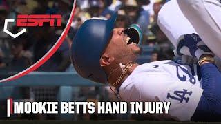 Mookie Betts exits game with hand injury after getting hit by pitch  ESPN MLB