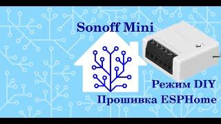 Sonoff Mini режим DIY прошивка на ESPHome