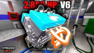 The Highest Horsepower Naturally Aspirated V6 Engine Ever  Automation Game LCV 4.3