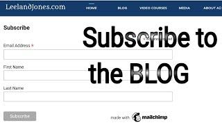 Subscribe to the BLOG + School Updates