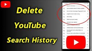 How to Delete Search History on YouTube App  YouTube New Update   Clear YouTube Search History