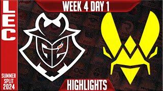 G2 vs VIT Highlights  LEC W4D1 Summer 2024  G2 Esports vs Team Vitality Week 4 Day 1