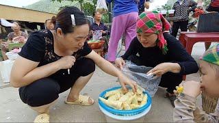A single mother harvests bamboo shoots and sells them to pay for her difficult life orphaned Po