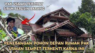 RUMAH PAK USMAN SUDAH TERLIHAT TERANG DAN BERSIH DETIK - DETIK PAK USMAN IKUT NEBANG POHON