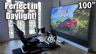 BEST MOTORISED PROJECTOR SCREEN PERFECT IN DAYLIGHT  Vividstorm Motorised ALR Projector Screen