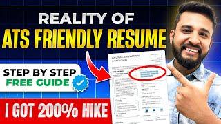 REALITY OF ATS FRIENDLY RESUME  MY ATS FRIENDLY RESUME GOT ME 200% HIKE  HACK ATS BY THIS TRICK