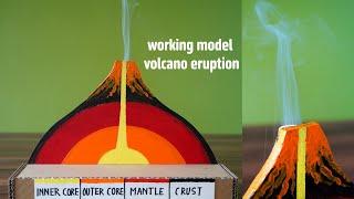 How to make VOLCANO ERUPTION - best school project for students  full working model