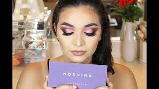 ABH NORVINA PALETTE ROSE GOLD MAKEUP TUTORIAL  COLLAB WITH MELINDA FENVES