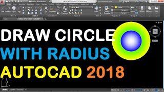 How to Draw Circle with Radius in AutoCAD 2018