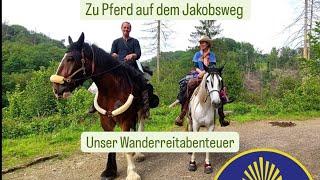 Ein Mustang und ein Shire auf dem Jakobsweg - Abenteuer Wanderreiten