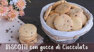 BISCOTTI COOKIE CON GOCCE DI CIOCCOLATO Ricetta Facile - Fatto in casa da Benedetta