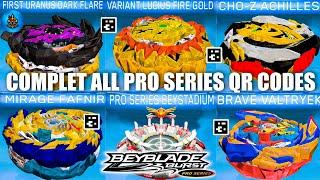 COMPLETE ALL PRO SERIES QR CODES BEYBLADE BURST APP  TOTAL BURST