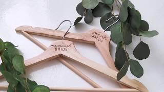 Wooden Engraved Hanger  About Wedding