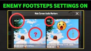 How to Enable FOOTSTEPS in PUBG MOBILE & BGMI  Pubg ENEMY Footsteps Mark  bgmi footsteps Settings