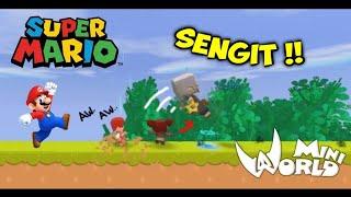 Pertarungan SENGIT   SUPER MARIO vs PENNYWISE  Mini world Map Indonesia #M1