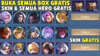 BUKA SEMUA BOX SKIN & SEMUA HERO GRATIS  AKUN LANGSUNG JADI SULTAN SECARA INSTAN BUSET ENAK BANGET