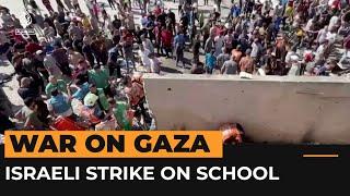 Israel strikes school sheltering displaced people  AJ #Shorts