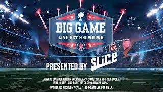 LIVE from the Barstool Sportsbook for the Big Game Live Bet Showdown presented by Slice