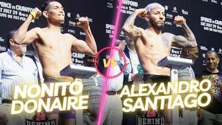 Donaire VS Santiago OFFICIAL weigh in & face off  Spence VS Crawford Undercard