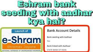 eshram par bank seeding kya hai  eshram bank seeding yes par click karna hai ya no par 