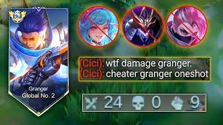 GRANGER UNDERATED HACK BUILD TO DESTROY META ENEMY IN SOLO RANK  GRANGER BEST BUILD 2024 - MLBB