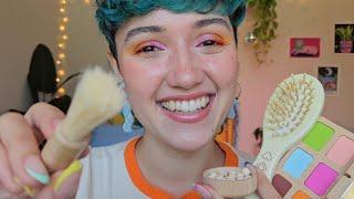 ASMR Doing Your Wooden Skincare Makeup & Haircare  pampering layered sounds personal attention