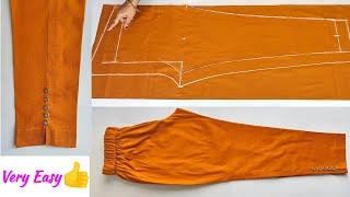 Very Easy Pant Trouser Cutting and stitching Step by Step  Pant Cutting and stitching for Begginers