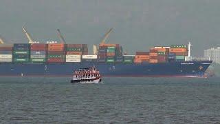 Monstrous 259M Long Argolikos Container Ship Captured From Gateway Of India In Mumbai - Jaw Opening