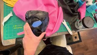 Modifying a latex inflatable ball hood to increase neck opening to 4” larger circumference