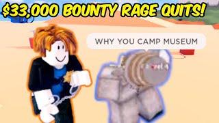 33000 BOUNTY CRIMINAL RAGE QUITS in Roblox Jailbreak