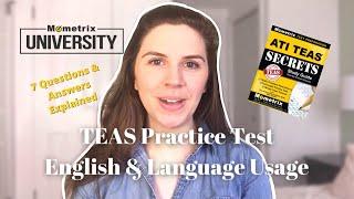 ATI TEAS PRACTICE TEST  English & Language Usage 