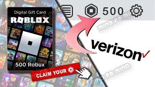 HOW TO GET 500 ROBUX FOR FREE FROM VERIZON 