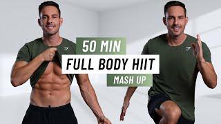 50 Min Fat Burning HIIT - Burn 1000 Calories - Full Body Workout  At Home No Equipment