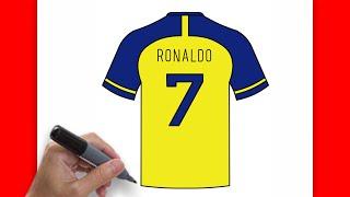 HOW TO DRAW CRISTIANO RONALDO PORTUGAL NEW SHIRT EASY  DRAWING STEP BY STEP