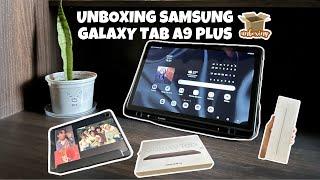 Unboxing Samsung Galaxy Tab A9 Plus  Accessories unboxing  Stylus pen Tablet Cover Case 