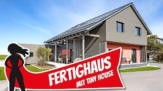 Fertighaus mit Tiny House Großes Wohnglück mit Mini Haus  Schwörerhaus  Haustour  Hausbau Helden