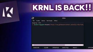 KRNL IS BACK?? ROBLOX KRNL EXECUTOR GUIDE 2024