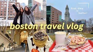 We Visit Boston for the First Time  Lobster Rolls Neptune Oyster MFABoston  A Twin Travel Vlog